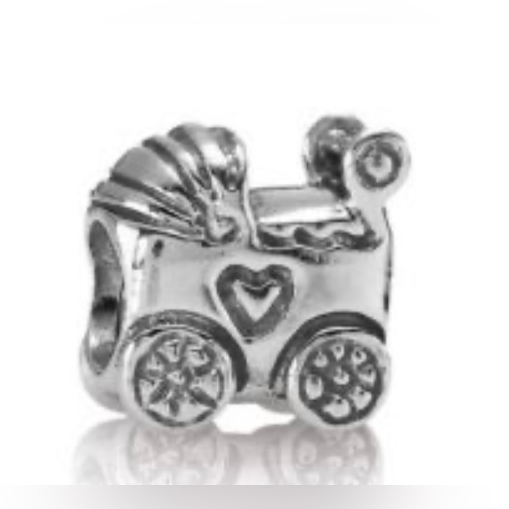 Authentic Pandora Retired Sterling Silver Baby Carriage - #790346